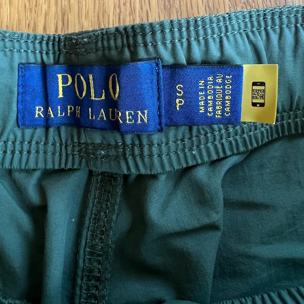 Polo Ralph Lauren Green Shorts Hiking pull on With belt men's S Water Resistant